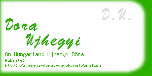 dora ujhegyi business card
